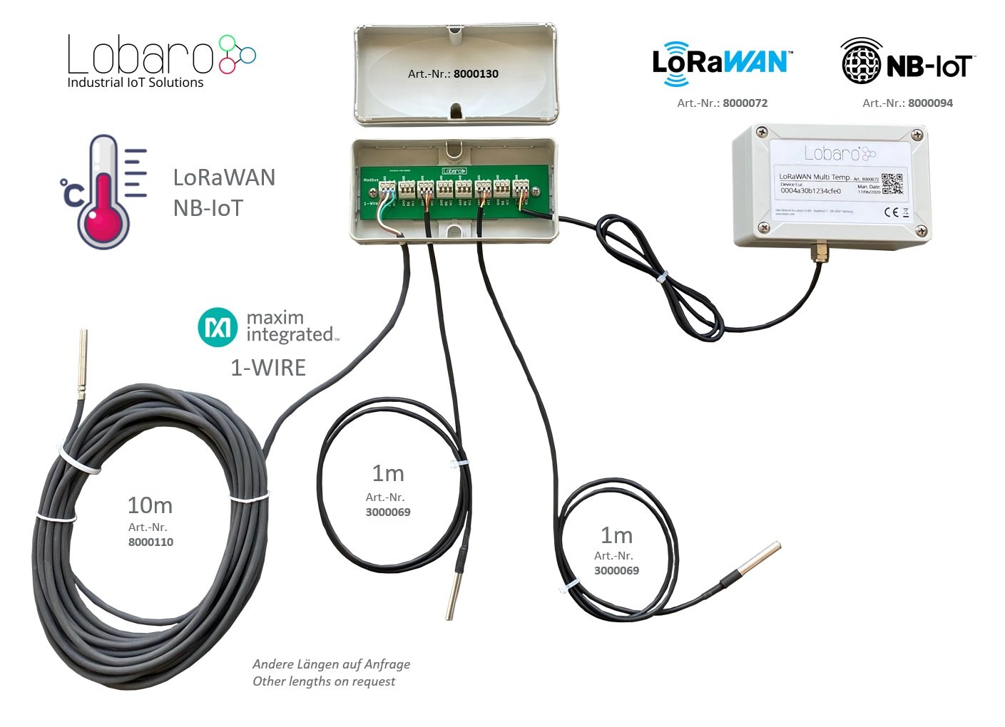 LoRaWAN NB-IoT Multi Temperature Sensing Solution