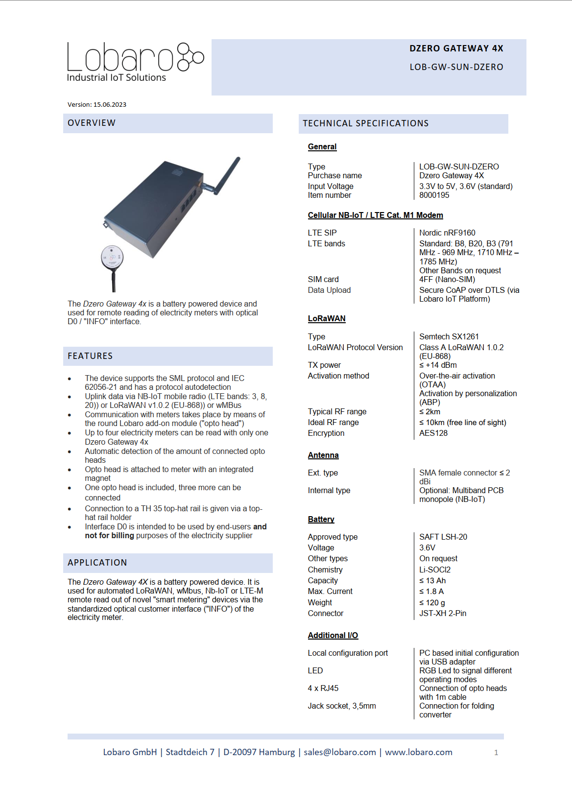 Dzero Gateway 4X Datasheet