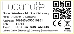 Label wM-Bus GW (Solar)